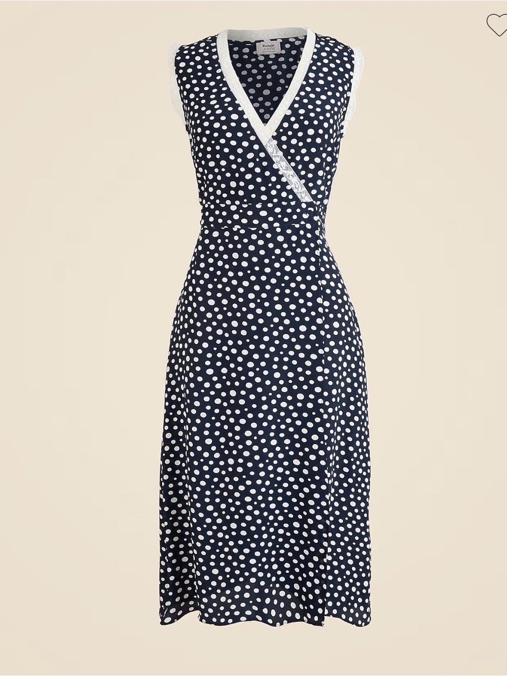 J. Crew x Rouje Rencard wrap slip dress polka dot size 4 sold out NWT